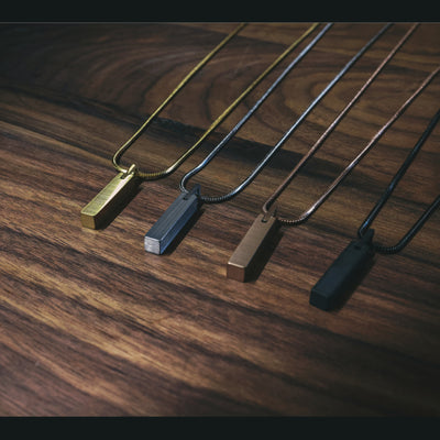 Aurelius | Men's brushed silver pendant necklace | Thorum