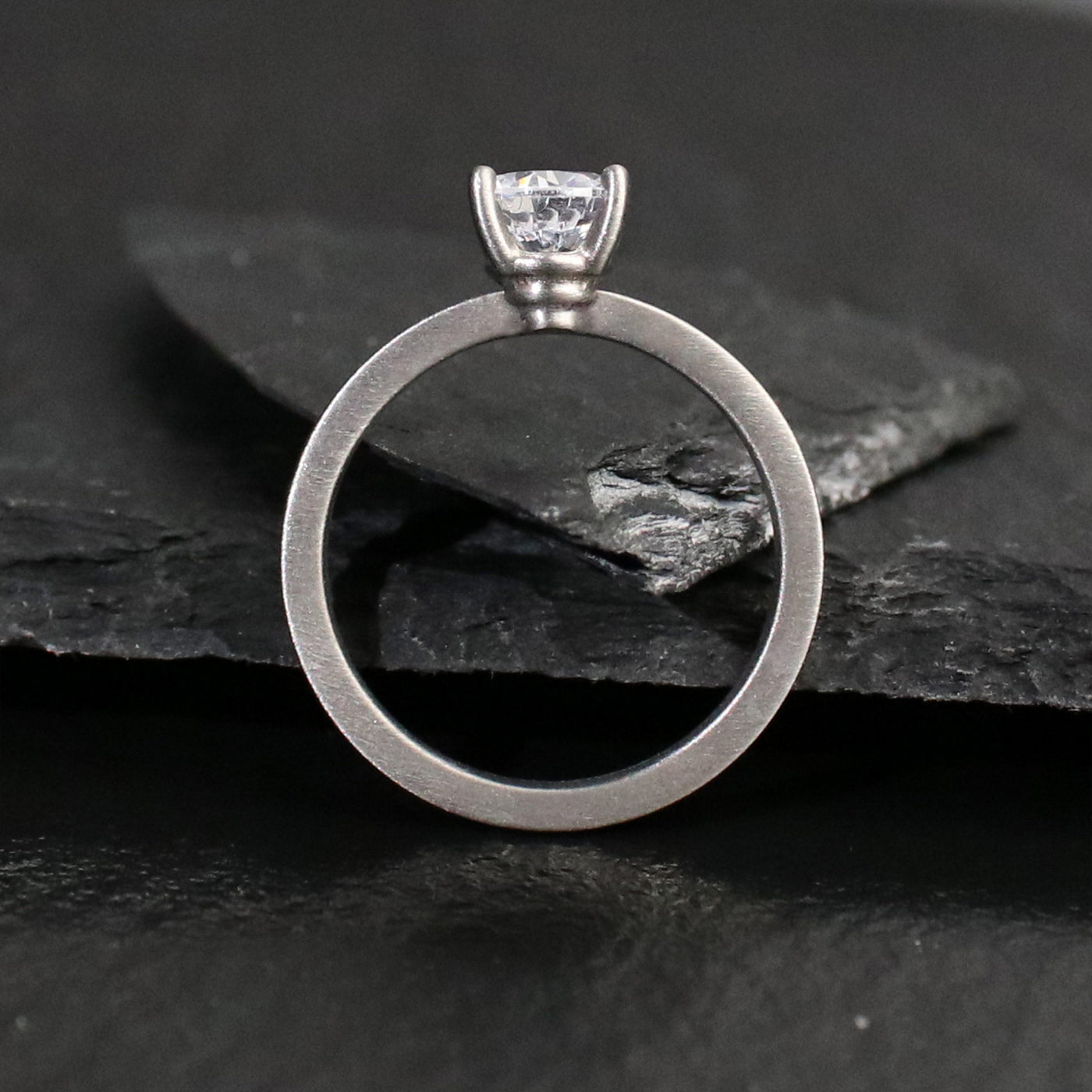 Simulated Diamond Engagement Ring for Women