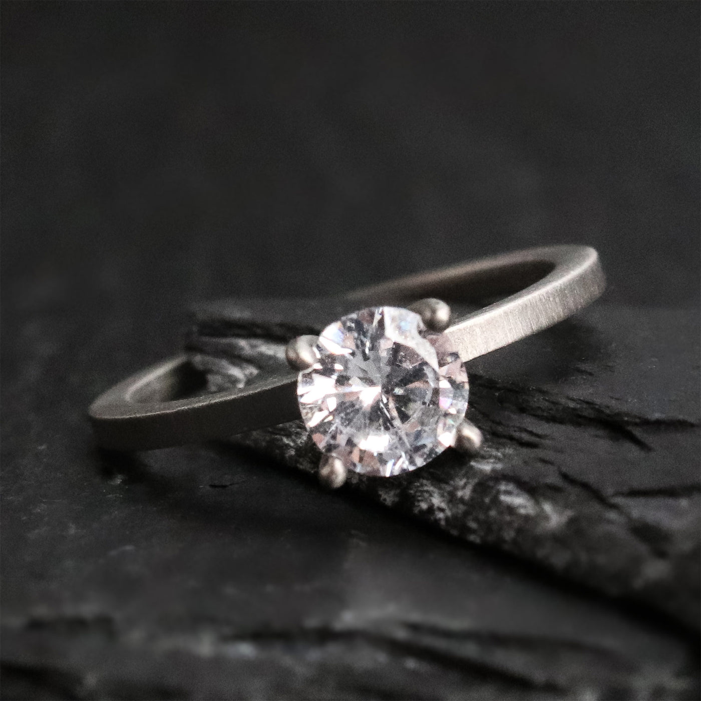 The Athena Cubic Zirconia Diamond Simulant Engagement Ring