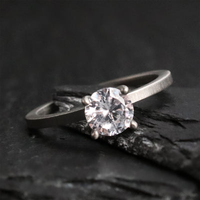 The Athena Cubic Zirconia Diamond Simulant Engagement Ring