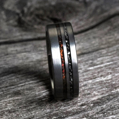 The Comet Meteorite Dinosaur Bone Ring