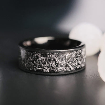 Thorum Meteorite Wedding Band for Men