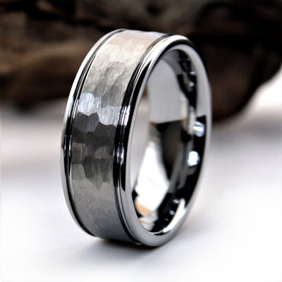 The Atlas Hammered Titanium Ring