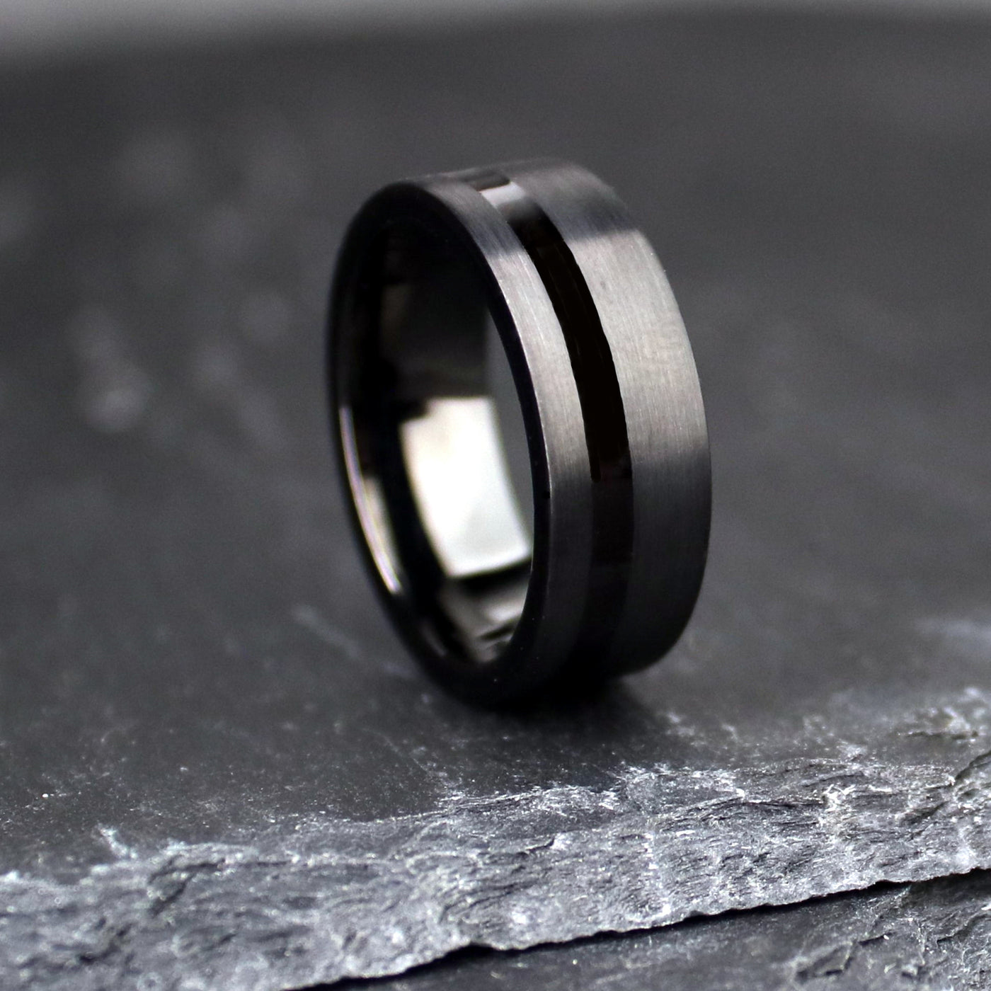 Tungsten and Wood Ring