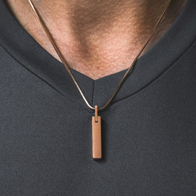 Eros | Men's rose gold pendant necklace chain | Thorum