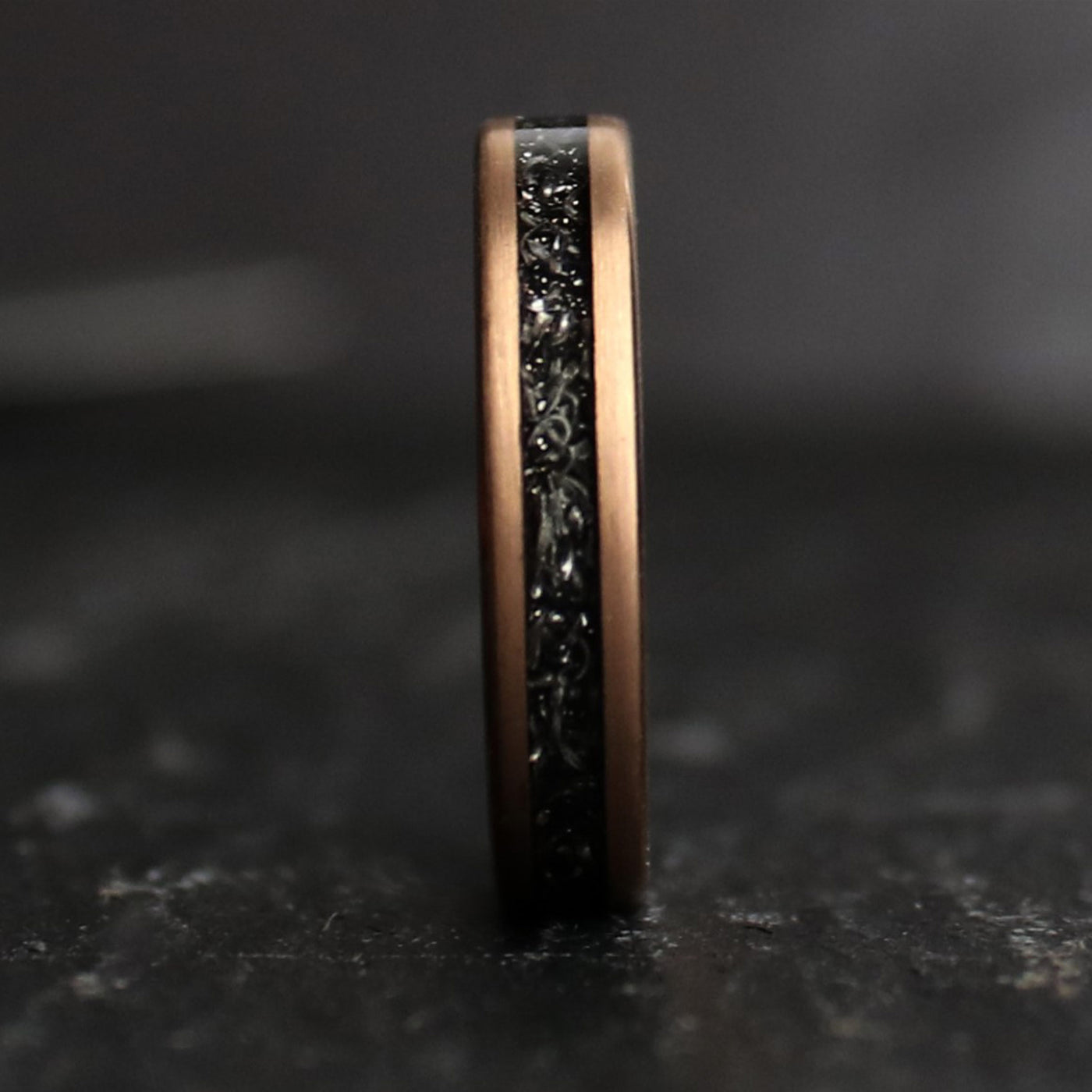 Thorum Rose Gold and Meteorite Ring