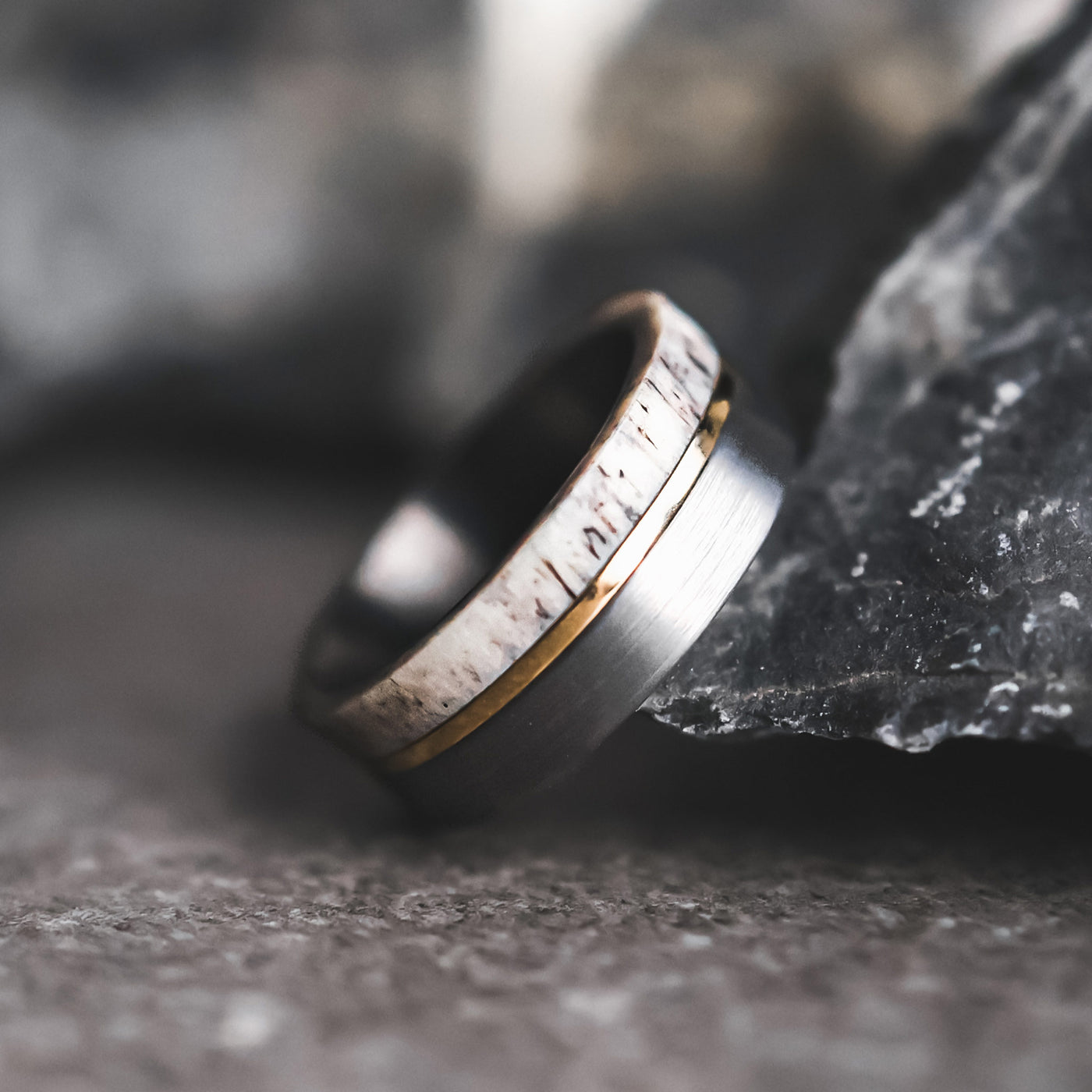 Deer Antler Wedding Ring