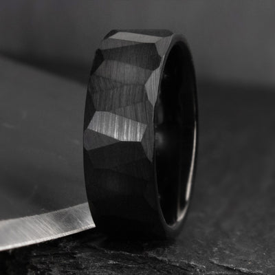Black Tungsten Carbide Men's Wedding Ring
