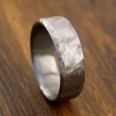 Hammered Titanium Thorum Wedding Ring