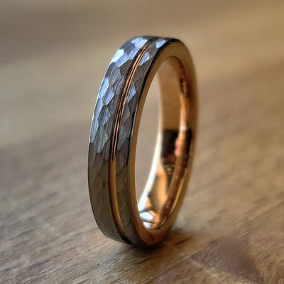 Women's Hammered Rose Gold Ring | Thorum