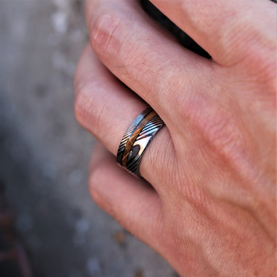Whiskey Barrel and Damascus Ring | Thorum