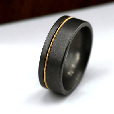 Gunmetal Guitar String Ring | Thorum