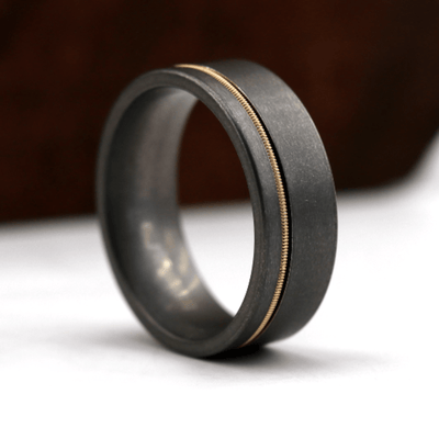 Gunmetal Guitar String Ring | Thorum