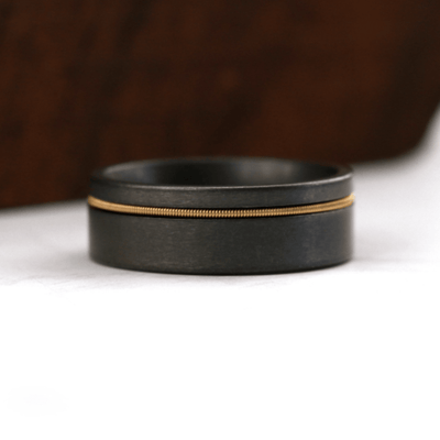 Gunmetal Guitar String Ring | Thorum
