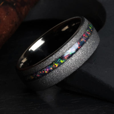 The Hephaestus | Fire Opal Men's Wedding Band | Thorum