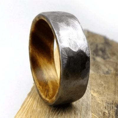 Hammered Ironwood Wedding Ring | Thorum
