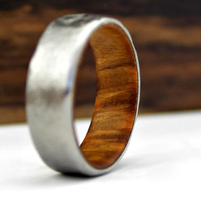 Hammered Ironwood Wedding Ring | Thorum