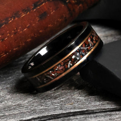 The Jurassic | Meteorite and Dinosaur Bone Ring | Thorum