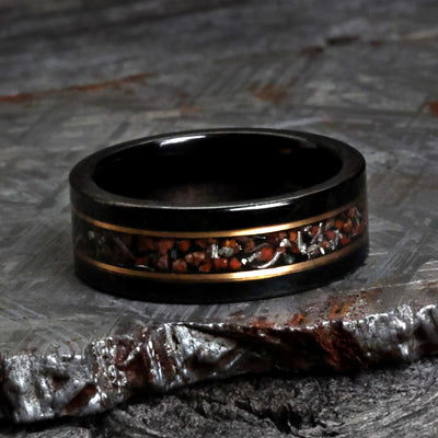 The Jurassic | Meteorite and Dinosaur Bone Ring | Thorum