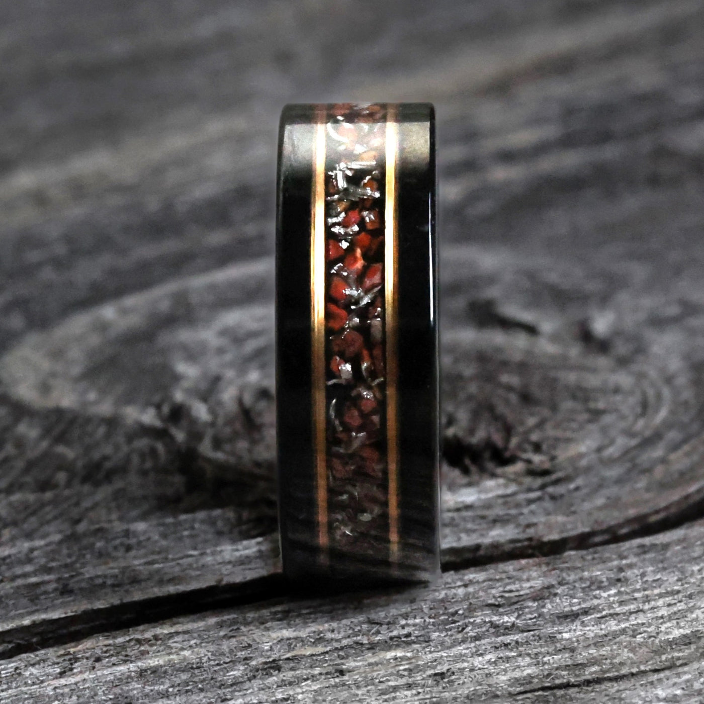 The Jurassic | Meteorite and Dinosaur Bone Ring | Thorum
