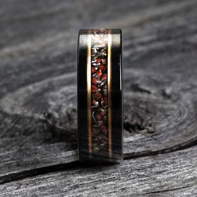The Jurassic | Meteorite and Dinosaur Bone Ring | Thorum