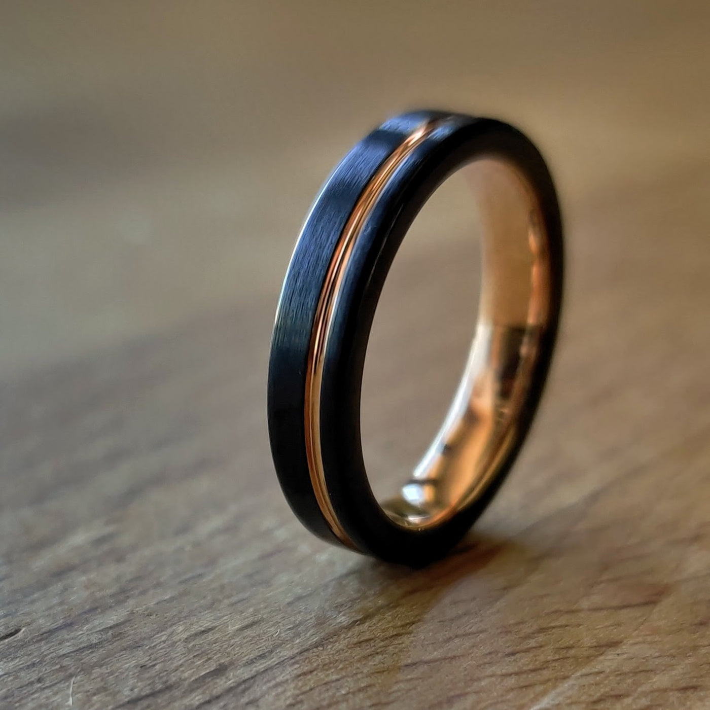 Women's Black Rose Gold Ring | Thorum