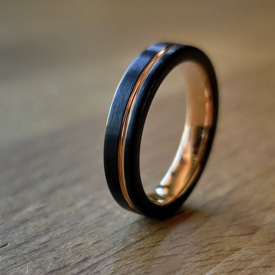 Women's Black Rose Gold Ring | Thorum