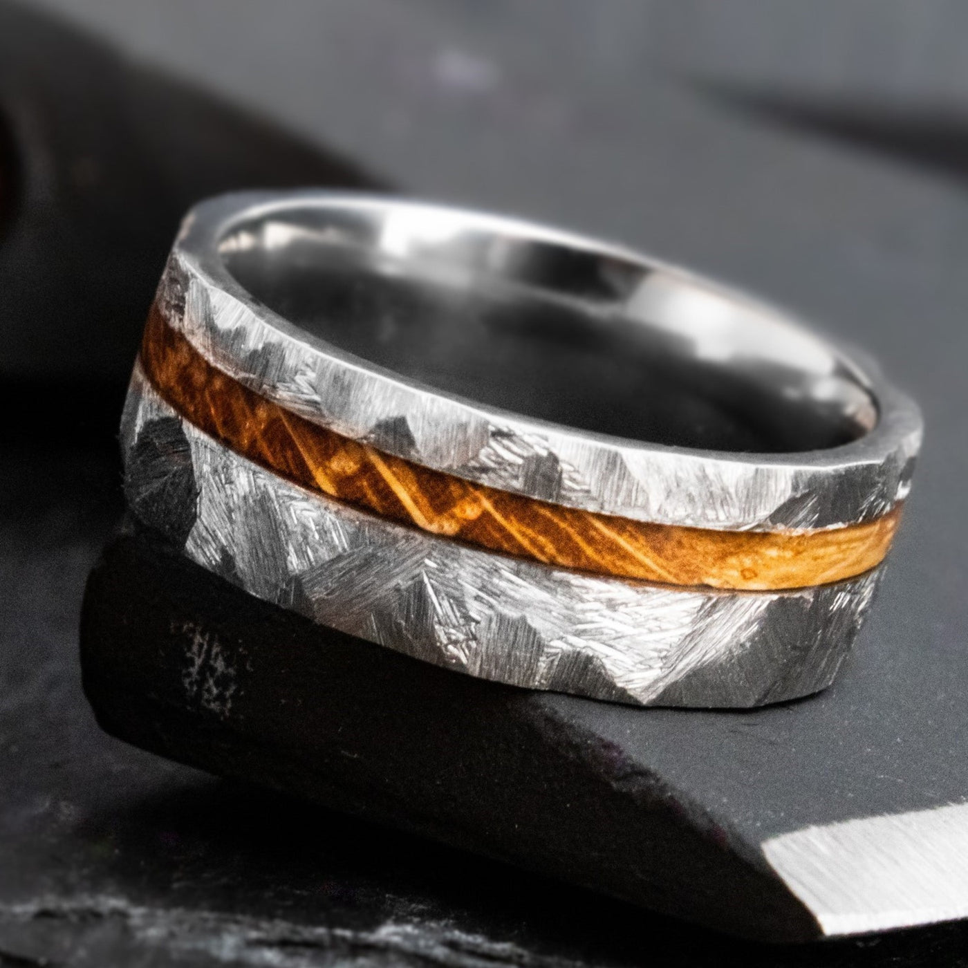 The Lionheart | Whiskey Barrel Wood Wedding Ring | Thorum
