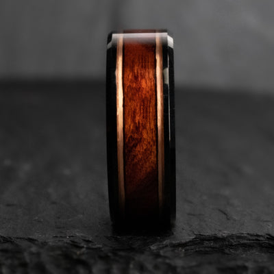 The Magnus | Rose Gold Black Ironwood Ring | Thorum