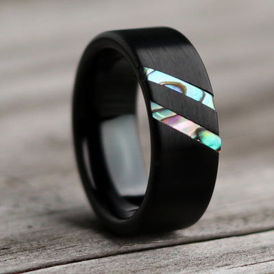 Blue Paua Abalone Wedding Ring | Thorum