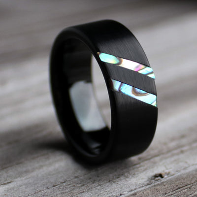 Blue Paua Abalone Wedding Ring | Thorum