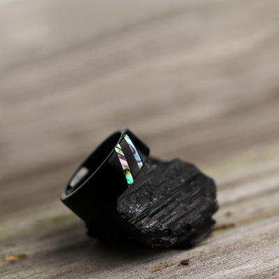 Blue Paua Abalone Wedding Ring | Thorum