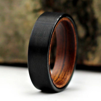 Black Tungsten and Ironwood Ring | Thorum