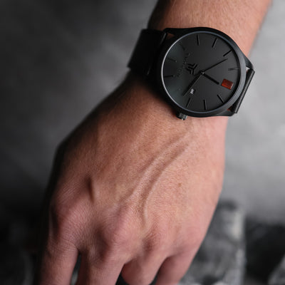 Redwood Wood Men's Black Modern Watch | Thorum