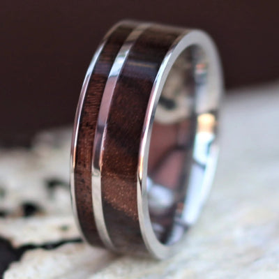The Sawyer | 8mm Walnut Wood Wedding Ring | Thorum