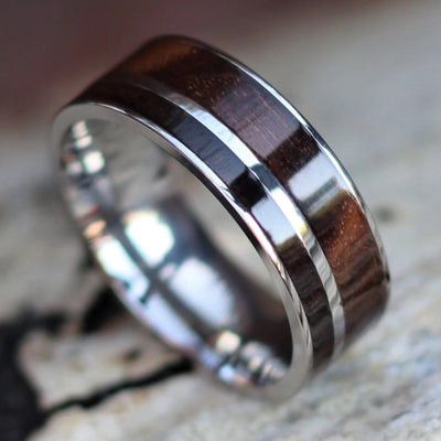 The Sawyer | 8mm Walnut Wood Wedding Ring | Thorum