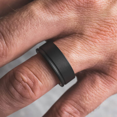 Matte Black Antler Ring