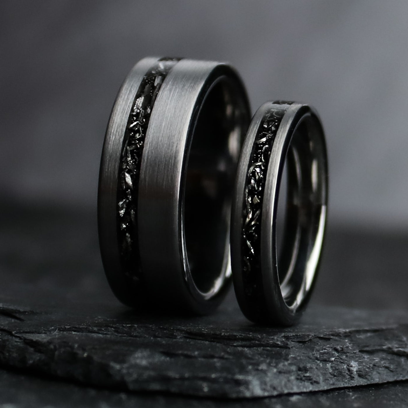 The Thor Set | Meteorite Wedding Ring Set | Thorum
