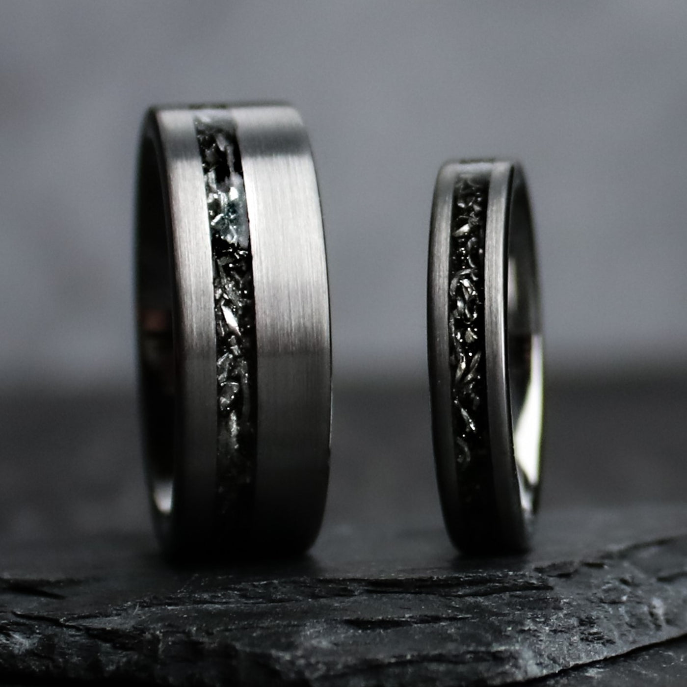 The Thor Set | Meteorite Wedding Ring Set | Thorum