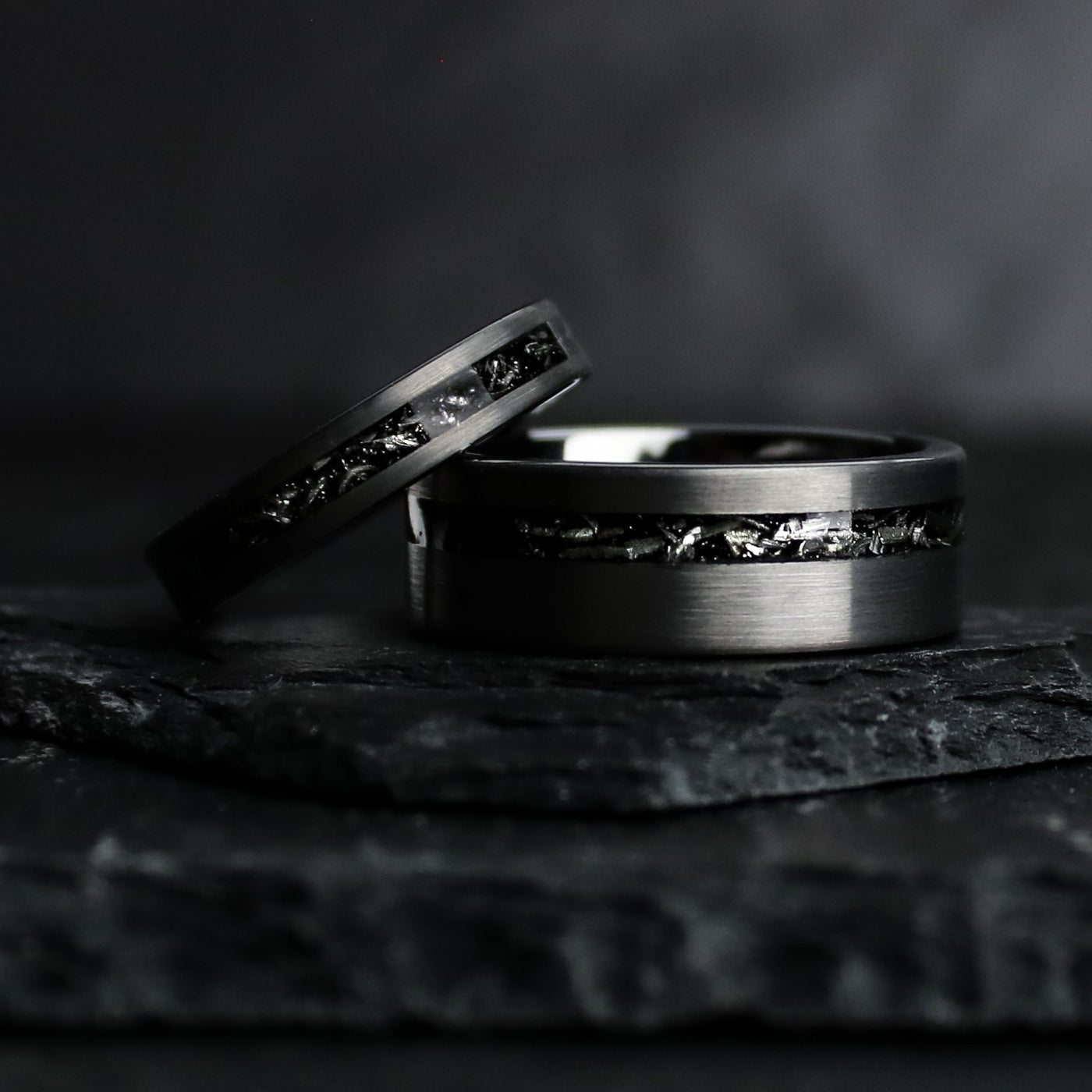 The Thor Set | Meteorite Wedding Ring Set | Thorum