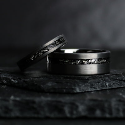 The Thor Set | Meteorite Wedding Ring Set | Thorum