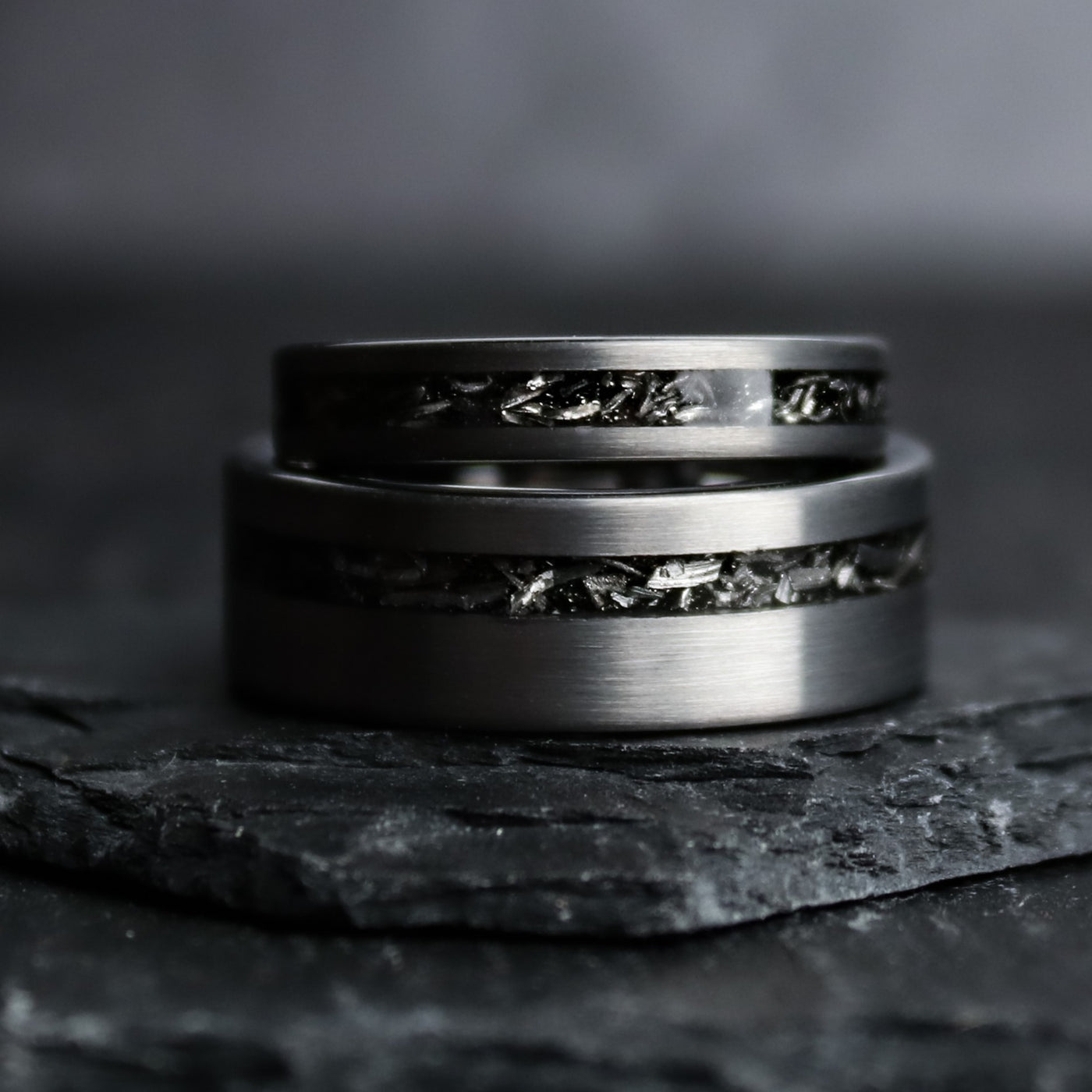 The Thor Set | Meteorite Wedding Ring Set | Thorum