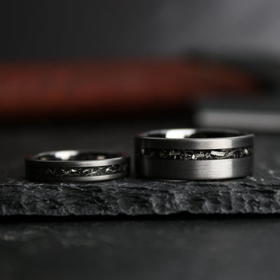 The Thor Set | Meteorite Wedding Ring Set | Thorum