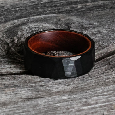 The Titan | Hammered Black Ironwood Ring | Thorum