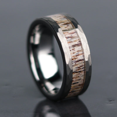 Hammered Antler Wedding Band | Thorum
