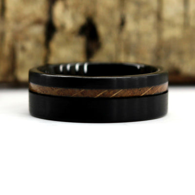 Black Whiskey Barrel Ring from Thorum