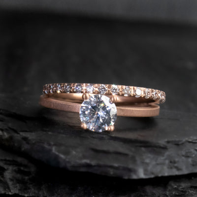 Matching Rose Gold Wedding Set for Women