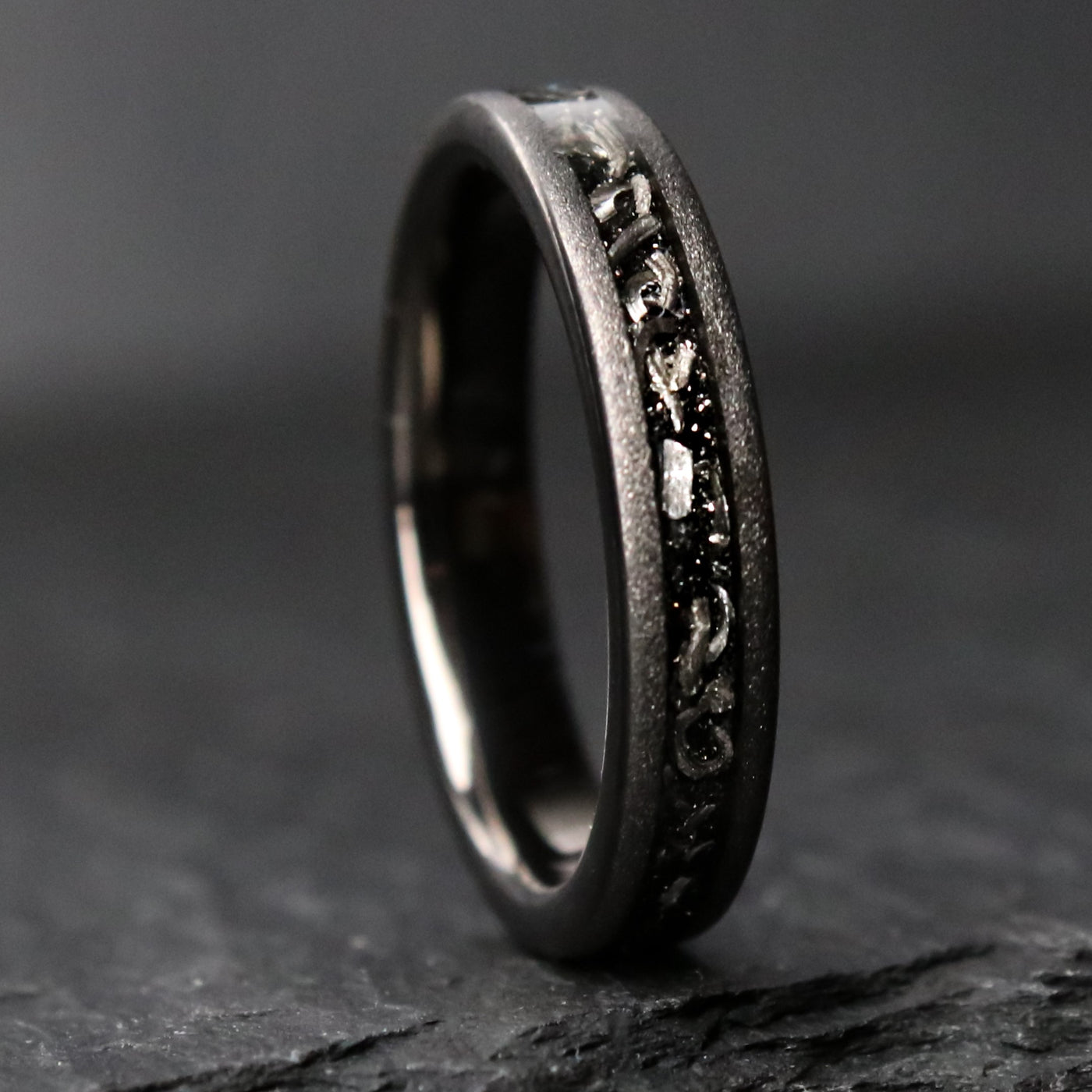 Black Meteorite | Women's Meteorite Ring | Thorum