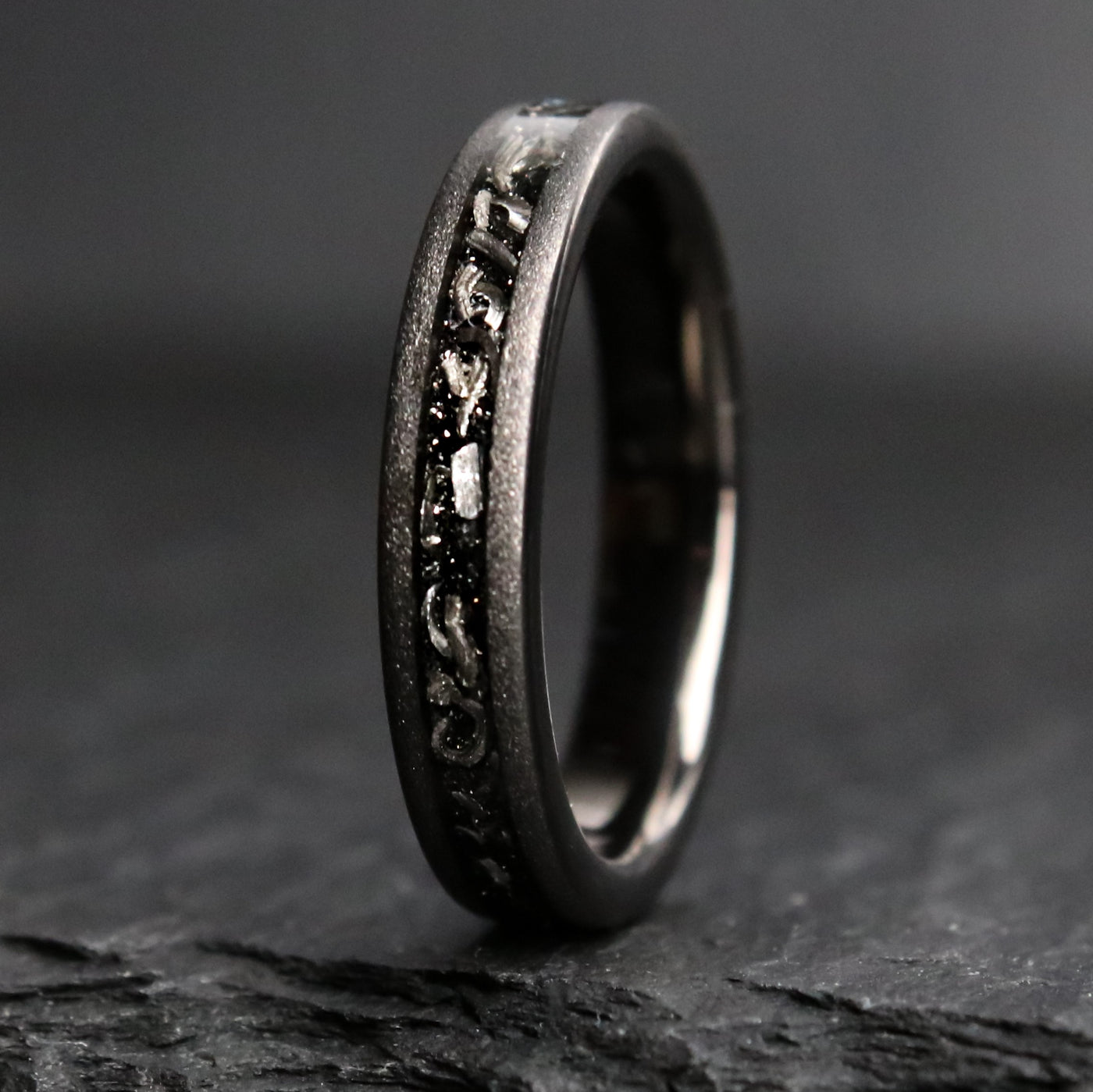 Black Meteorite | Women's Meteorite Ring | NorthbandsBlack Meteorite | Women's Meteorite Ring | Thorum